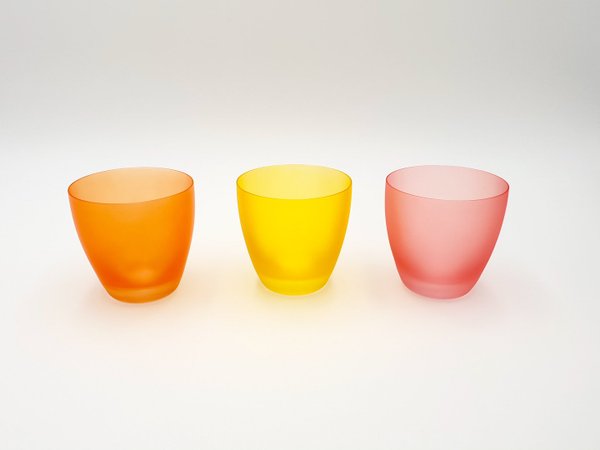 Wasserglas 1 x 320 ml      Bohemia  (orange, gelb oder rosa)
