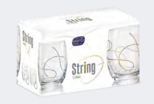 Wassergläser Whiskygläser Model String Clear 300 ml 2er, 4er oder 6er Set