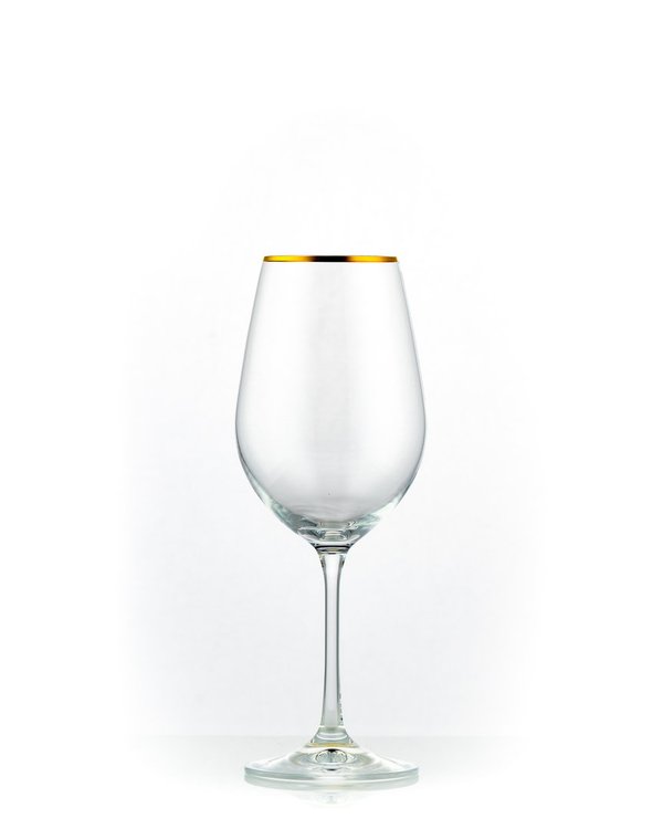 Rotweinglas Viola Gold 450 ml 6er Set