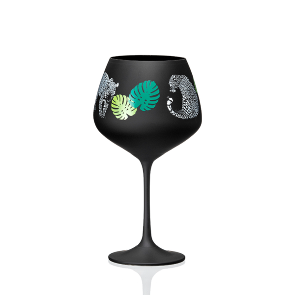 Gin & Tonic Jungle Kristallglas 580 ml in schwarz und weiß 2er Set