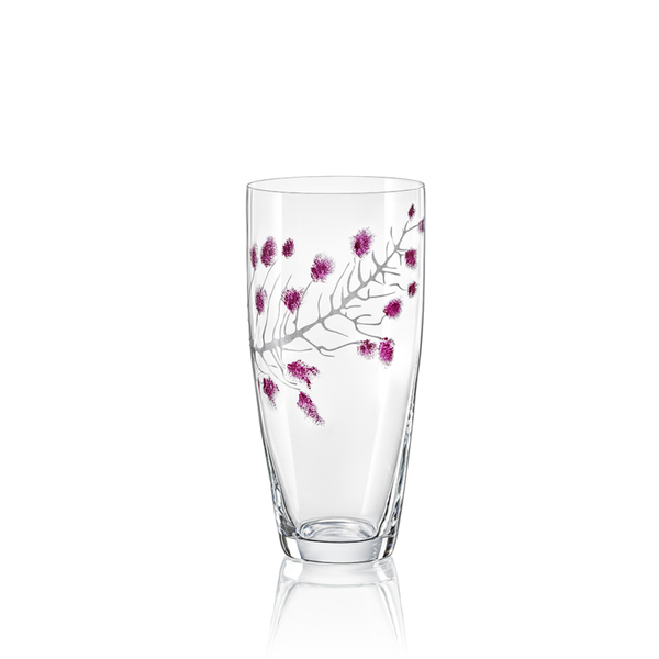 Vase Sakura Kristallglas Tupfer Technik 250 mm