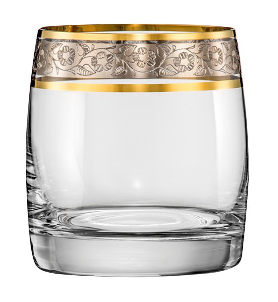 Ideal Gold Platin 12-teiliges Set Kristallglas Whiskygläser Schnapsgläser