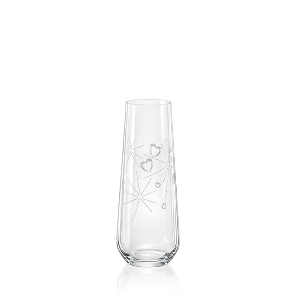 Prosecco Sektgläser Kristallglas SPARKLY LOVE  mit Gravur 250 ml 2er Set